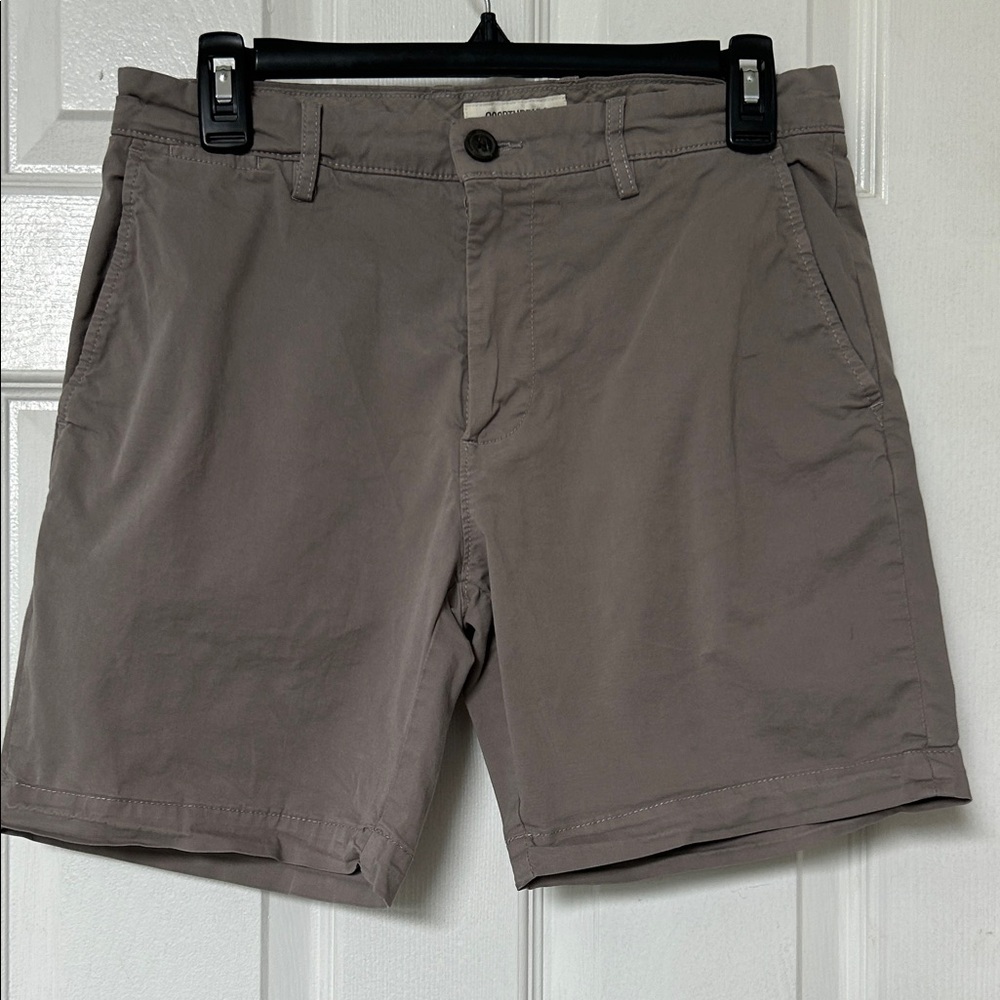 Goodthreads Men's Taupe Flat Front Shorts